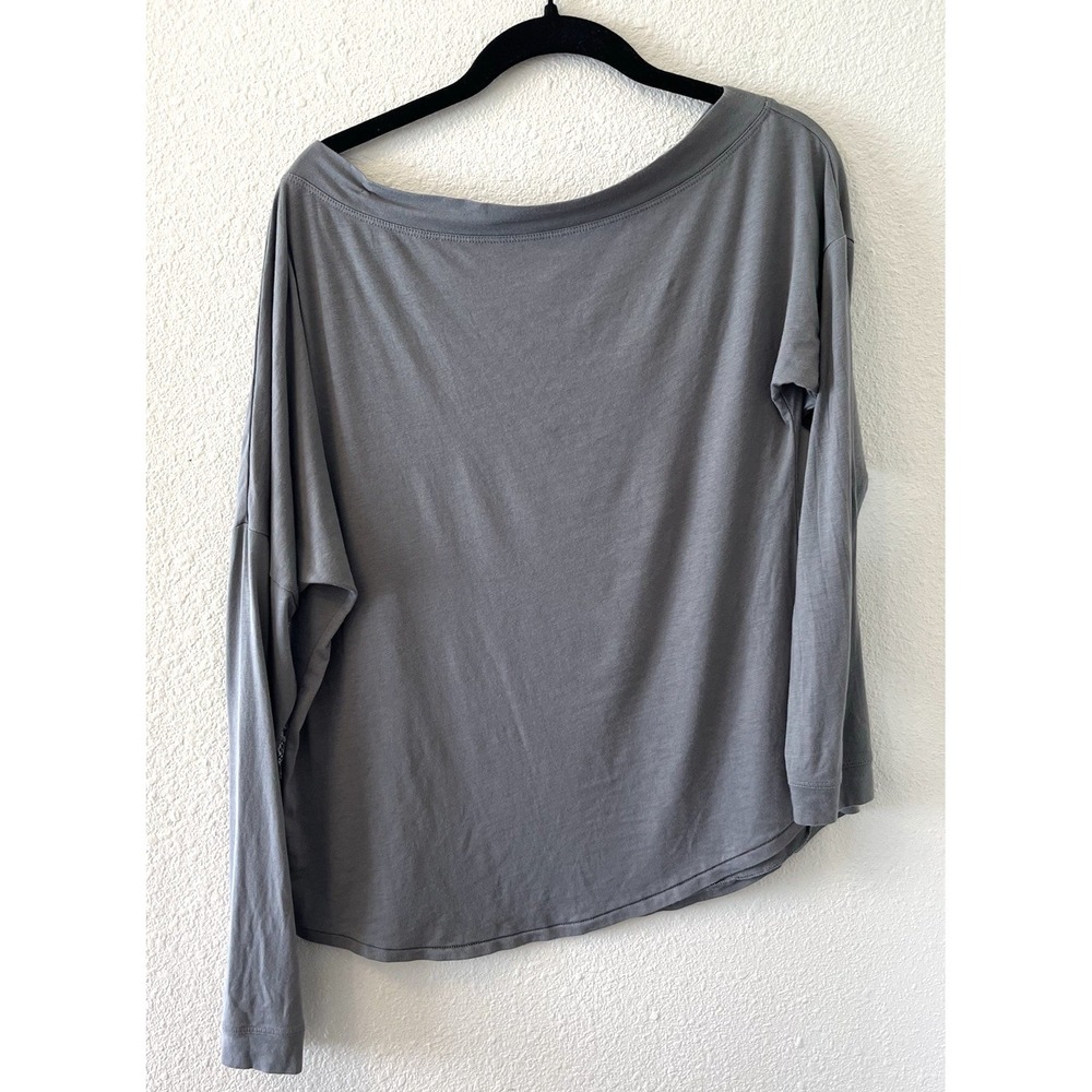 Universal Standard Dolci Top Size 2XS Gray Off Shoulder Lagenlook Oversized Boho